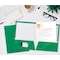 Better Office Products 2 Pocket Glossy Laminated Paper Folders Portfolio Letter Size, Green, 25PK 80188 - alternate 4